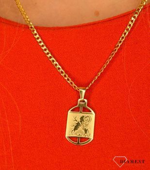 Złoty łańcuszek 585 pancerka 3 mm DIA-LAN-1121-585 3mm ✅ Złoty łańcuszek o wzorze pancerki wykonany z najwyższej jakości żółtego złota próby 585. ✅ (4).JPG